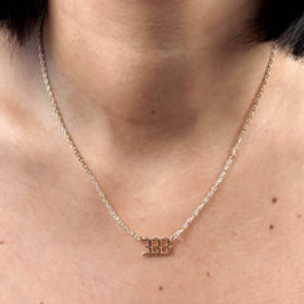 18K Gold Filled 333 Angel Number Necklace - Picture 2 of 5